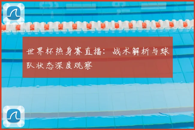 世界杯热身赛直播:战术解析与球队状态深度观察